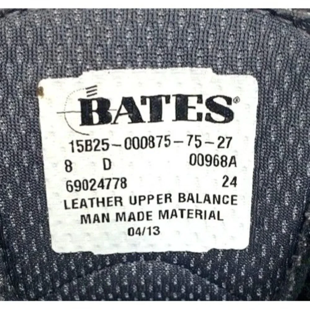 Bates Men's Not Gloss Black Leather Oxford Dress Shoes Size 8D Durable & Comfort